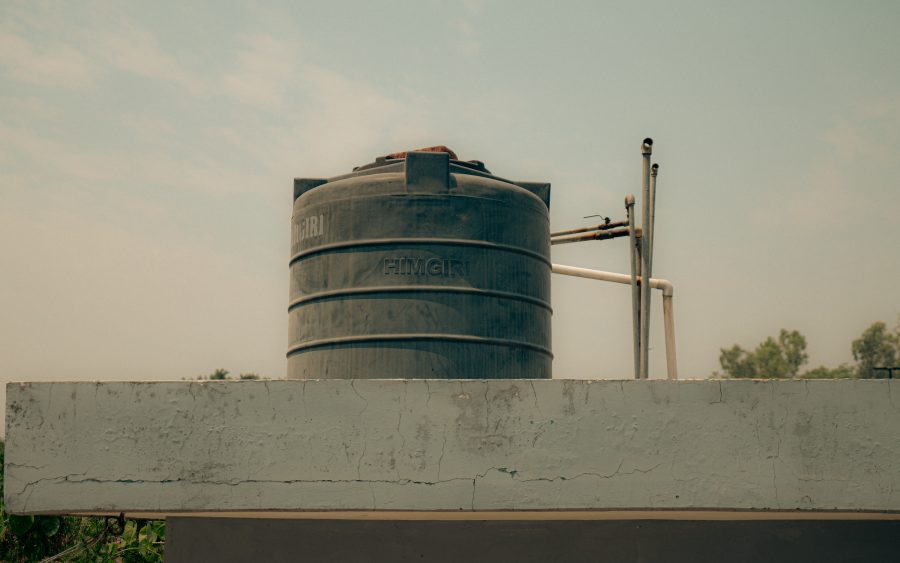 One hundred household water tanks
