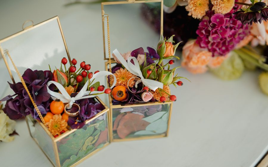 A wedding gathered from five shops