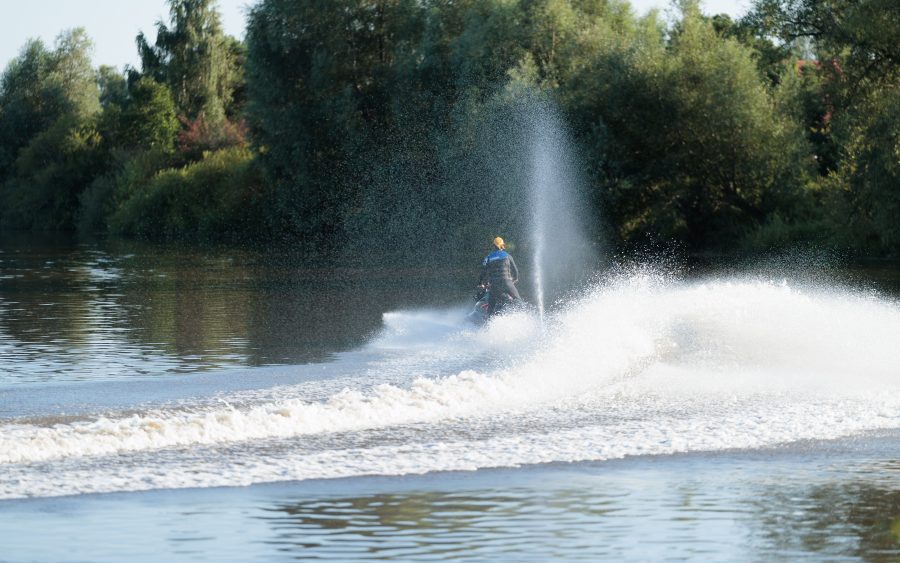 Jet ski with an instructor